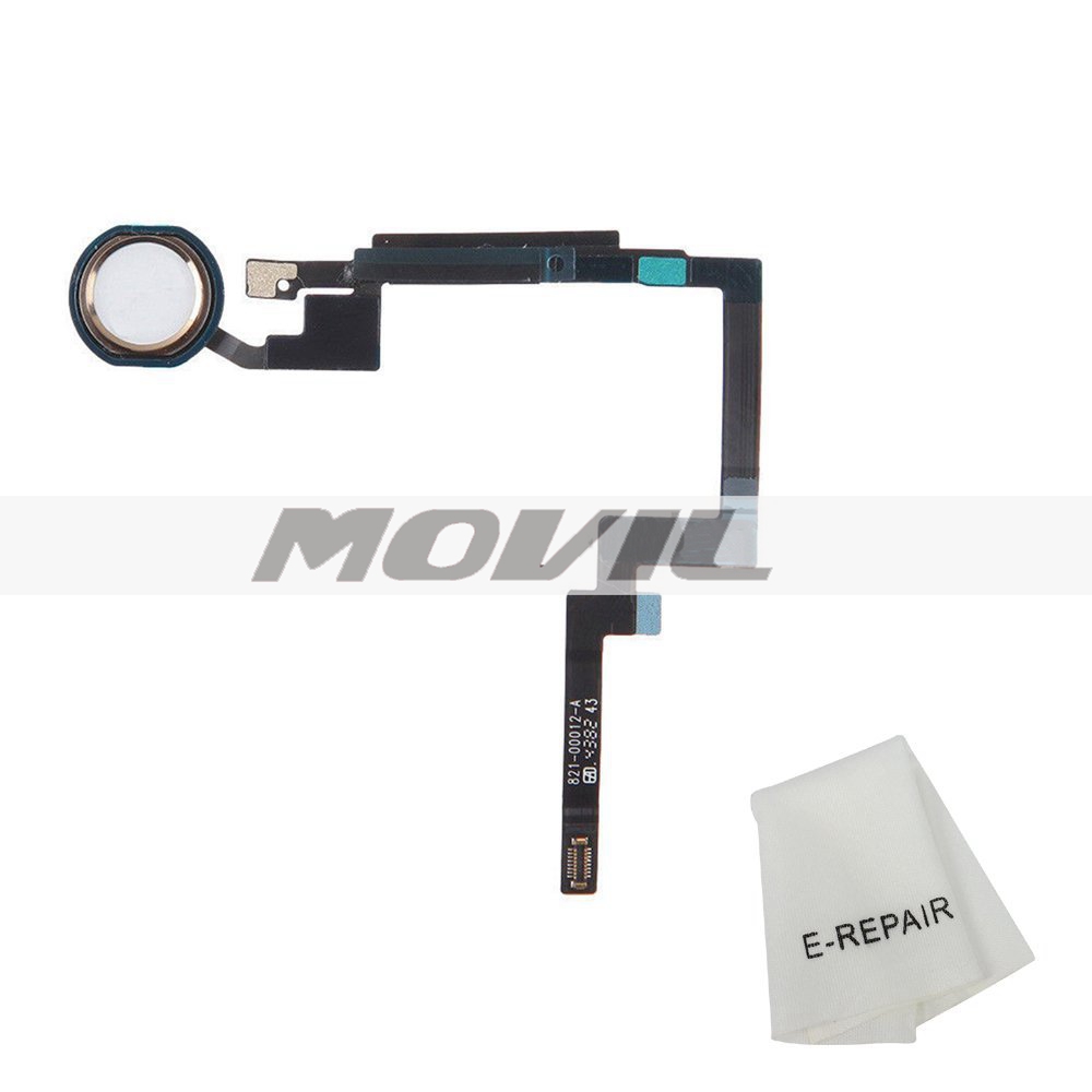 Home Button Key Flex Cable Finger Touch Assembly Replacement Part for Ipad Mini 3 (Gold)